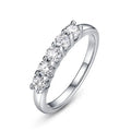 Fashion Luxury Women's Moissanite Diamond Wedding Ring Silver Engagement Bridal Rings