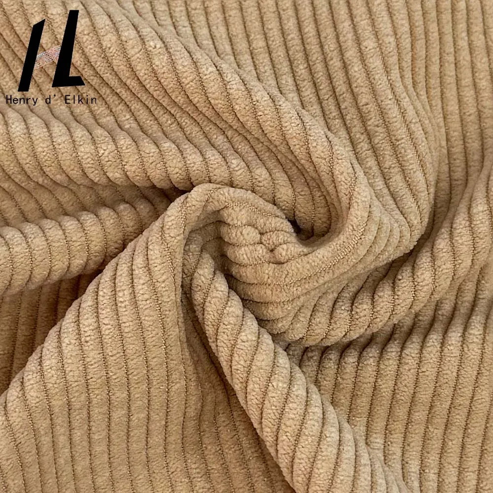 Wholesale 6W Corduroy Upholstery Fabric Heavy-Duty Sofa Material with Durable Wale Texture