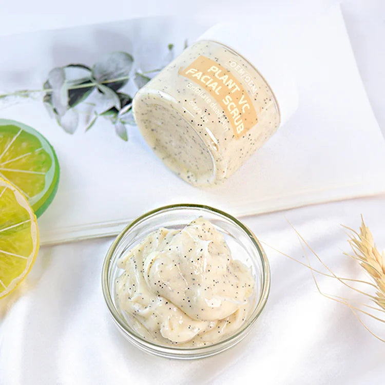 Plant VC Facial Bodyscrub Private Label Natural Vegan Organic Whitening Vitamin C Face Cream Exfoliating Whipped Body Scrub