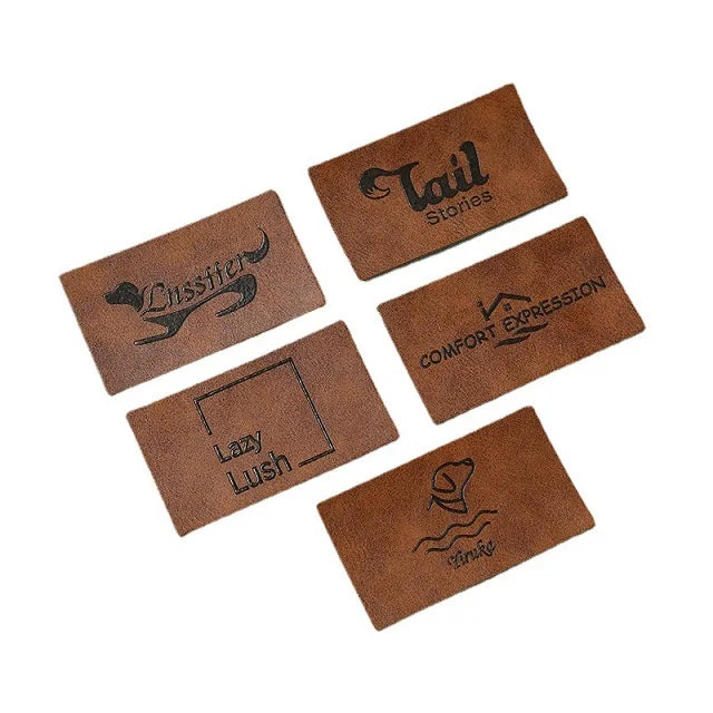 High Quality Custom Logo Debossed Eco-Friendly Square Shape Sew Jeans Patches Label Clothing Garment Labels Patch
