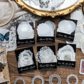 Vintage Lace Sun Moon Stars Hand Account Sticker Creative DIY Hand Account PET Decoration Sticker 30 Sheets