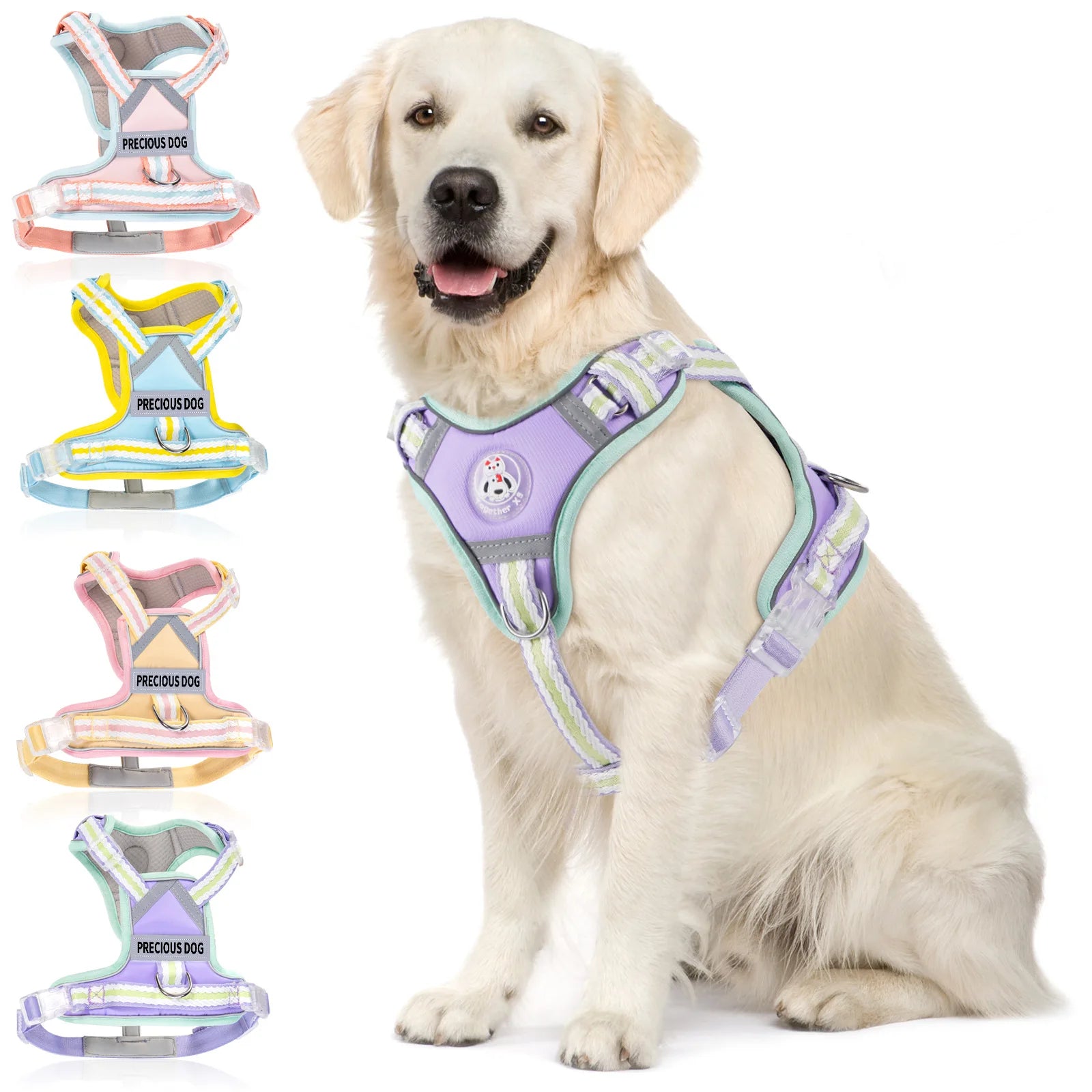 New Anti-Break Explosion-Proof Night Reflective Adjustable Chest Strap Y-Shaped Light Breathable Dog Harness