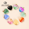 20*8mm Gradient Czech Lampwork  Glass Heart Beads Charms Pendant for DIY Handmade Jewelry Making Necklaces Earrings