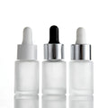 Mini Essential Oil Sample Bottle 15ml Flat Shoulder Empty Round Essence Glass Dropper Bottle