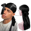 Wholesale Printed Double Sided Satin Hair Wraps Durags Long Braid Bonnets Mommy Me Sleeping Cap for Men Women for Sports Travel