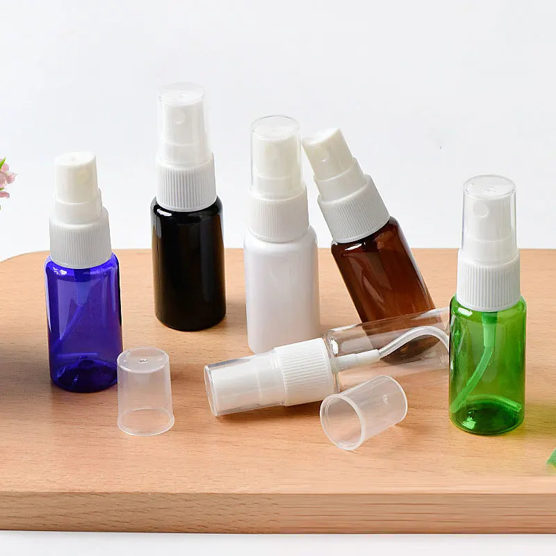 15ml Reusable PET Perfume Spray Bottle Transparent Fine Mist for Cosmetic Lotion Black White Colors Screen Printing Option