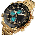 Custom Luxury Big Face Sport Stainless Steel Ana-digital Watch for Men Good Waterproof Relojes Hombre Digitales
