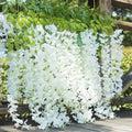 Wholesale Artificial Pink Wisteria Hanging Flowers White Flowers Wall for Decoration Wedding Artificial Flowers Real Touch