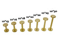 M3 Double Flat Cap Head Pure Brass Copper Screw Screw Male Female Chicago Rivets