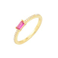 Trendy Women's 925 Silver Pave Setting Eternity Band Wedding Ring with Zircon Rhodium & 14K Gold Plated for Parties