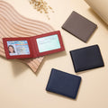 Personalised Slim ID Window Card Case Genuine Cowhide Leather Travel Card Holder Protective Cover for Drivers Promotional
