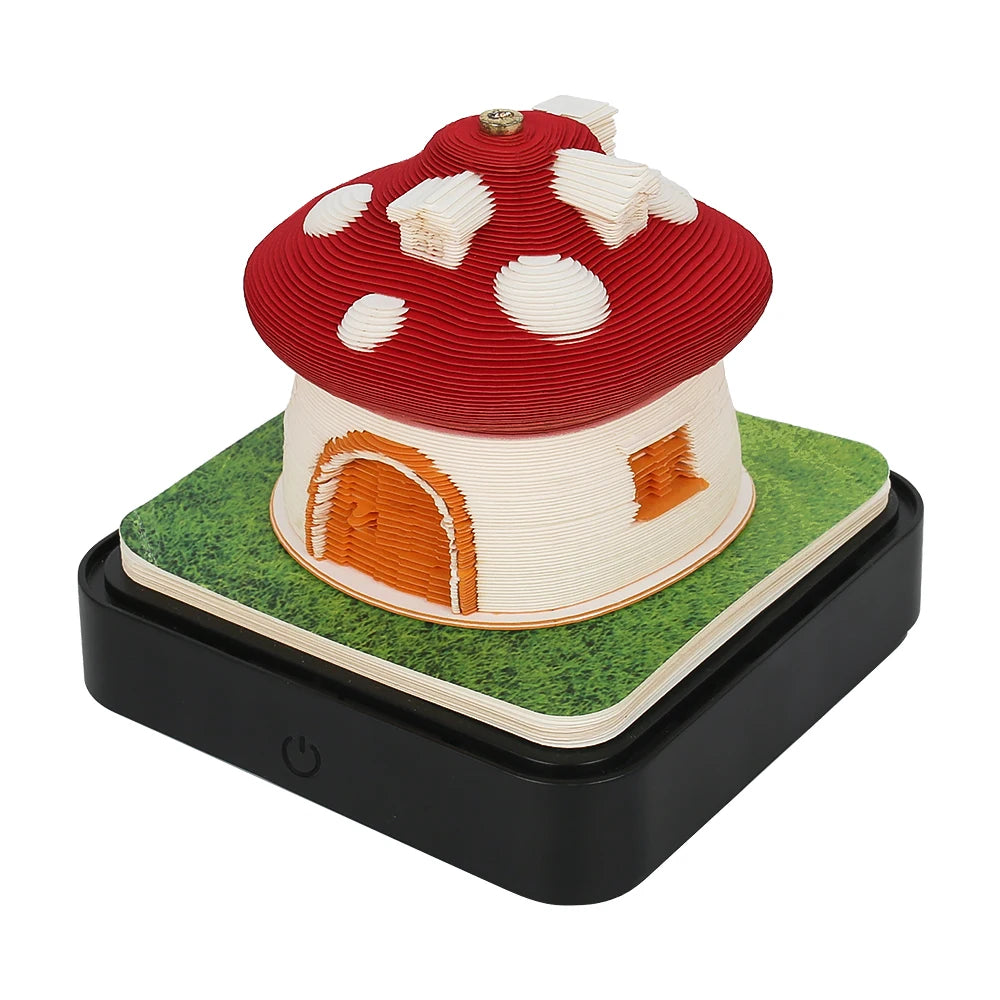 3D Notepad Home Decoration Notes Paper Cube Corporate Gifts Mushroom Memo Pad Sticky Business Gift Notepaper With Gift Box