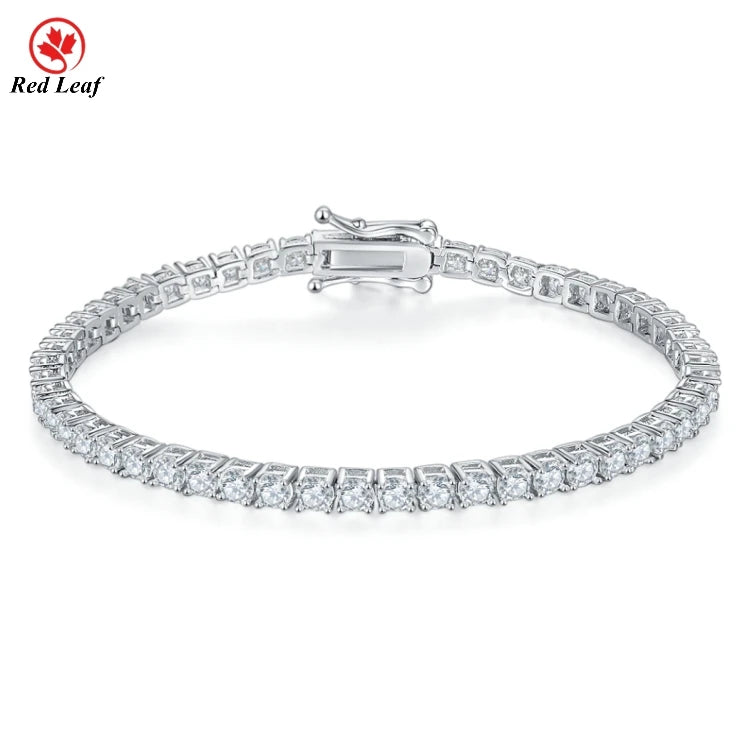 Redleaf Jewelry Moissanite Tennis Bracelet 925 Silver Fancy Cut Stone Vvs Moissanite Tennis Bracelet