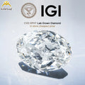 Goldleaf IGI & for Certified 1-2 Carat Oval Cut Loose Lab Grown Diamond D Color VVS/VS Clarity Jewelry Making Wholesale