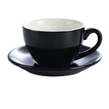 250ml Hot Sale Ceramic Coffee Cappuccino Espresso Latte Cup with Saucer Black