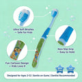 OEM Cartoon Handle Toothbrush for Children Kids Toothbrush Manufacturer Soft Toothbrush Tooth Brush Set No-slip Handle