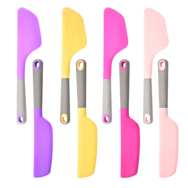 Multi Colors Baking Tools Heat-Resistant Spatula Bread Large Salad Cream Blender Scraper Silicone Spatula Knife