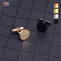 Custom Blank Mens Cuff Links Sleeve Button Steel Black Gold Rose Gold Colors Cuff Links for Man