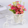 Wedding Decorations Bicycle Simulation Flower Basket Plastic Cane Weaving Basket for Flower Arrangements