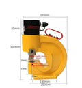 CH-70 GLAM Electric Hydraulic Metal Hole Punching Tool 35T Digger Iron Plate Stainless Steel Copper Aluminum Bar 2-Year Warranty
