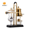 Stainless Steel Gold Alcohol Lamp Syphon Siphon Espresso Coffee Pot Belgium Royal Belgian Coffee Maker