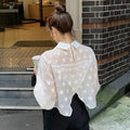 Wholesale 2025 Summer French Gentle Jacquard Small and Popular Design Feel Loose Leisure Versatile Women's Shirts