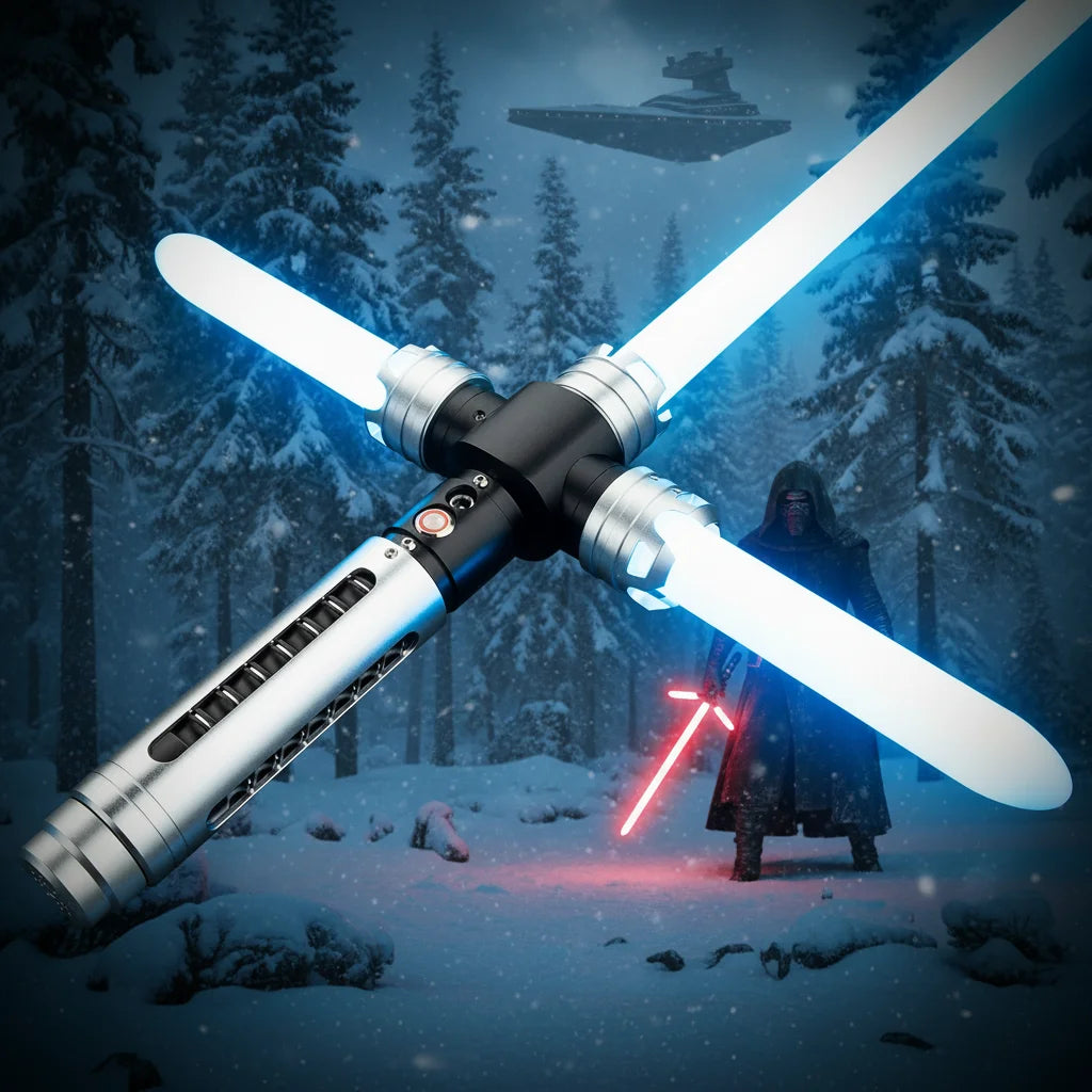 LGT Crossguard Lightsaber for Kylo Ren Xenopixel 3.0 Pixel Blade with Unstable Red Light Effect