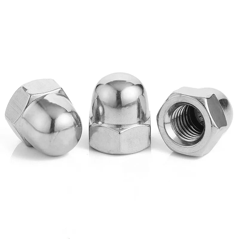 DIN1587 Stainless Steel 304 Acorn Nut Hex Head Domed Cap Screw Nut with Sizes M3 M4 M5 M6 M8 M10 M12 M14 M16 M18 M20 M24