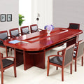 Large Wood Office Conference Table and Chair Set for School and Office Use