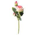 E-L016 Artificial Flowers Wedding Decoration 3 Heads Single Roses Red Artificial Silk Roses With Stems
