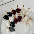 Sweet Girl Princess Hair Clip Acetate Material with Star Heart and Diamond Studded Bangs Delicate Edge Clip
