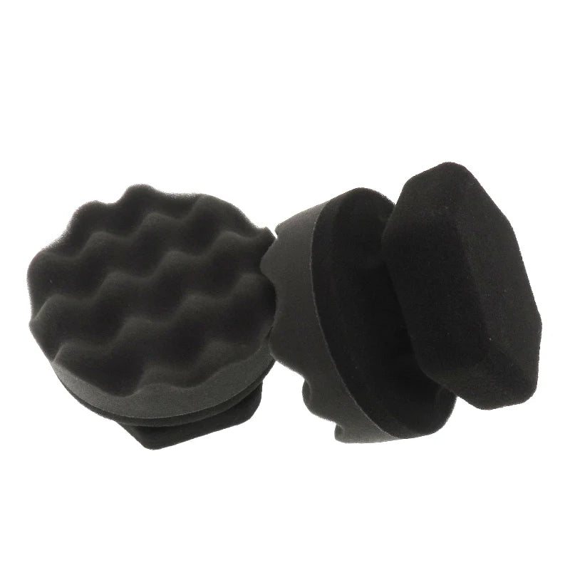 4Inch Black Car Buffer Foam Pad Compound Foam Cutting Sponge Wave Polishing Pad 105mm Polish Sponge for Car Wax Pads