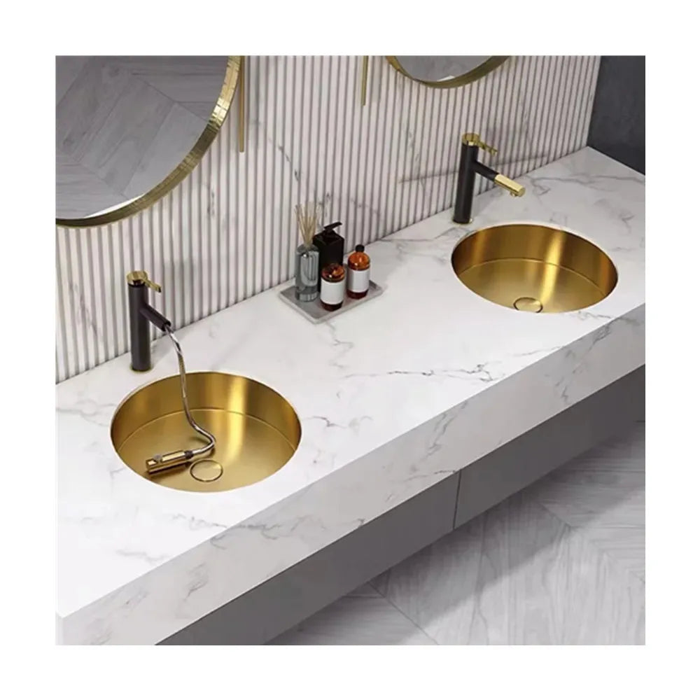 New Design Luxury Style Bathroom 304 Stainless Steel Under Counter Washbasin