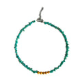 Natural Bumblebee Beads and Turquoise Smooth Beads 16inch Necklace For Gift