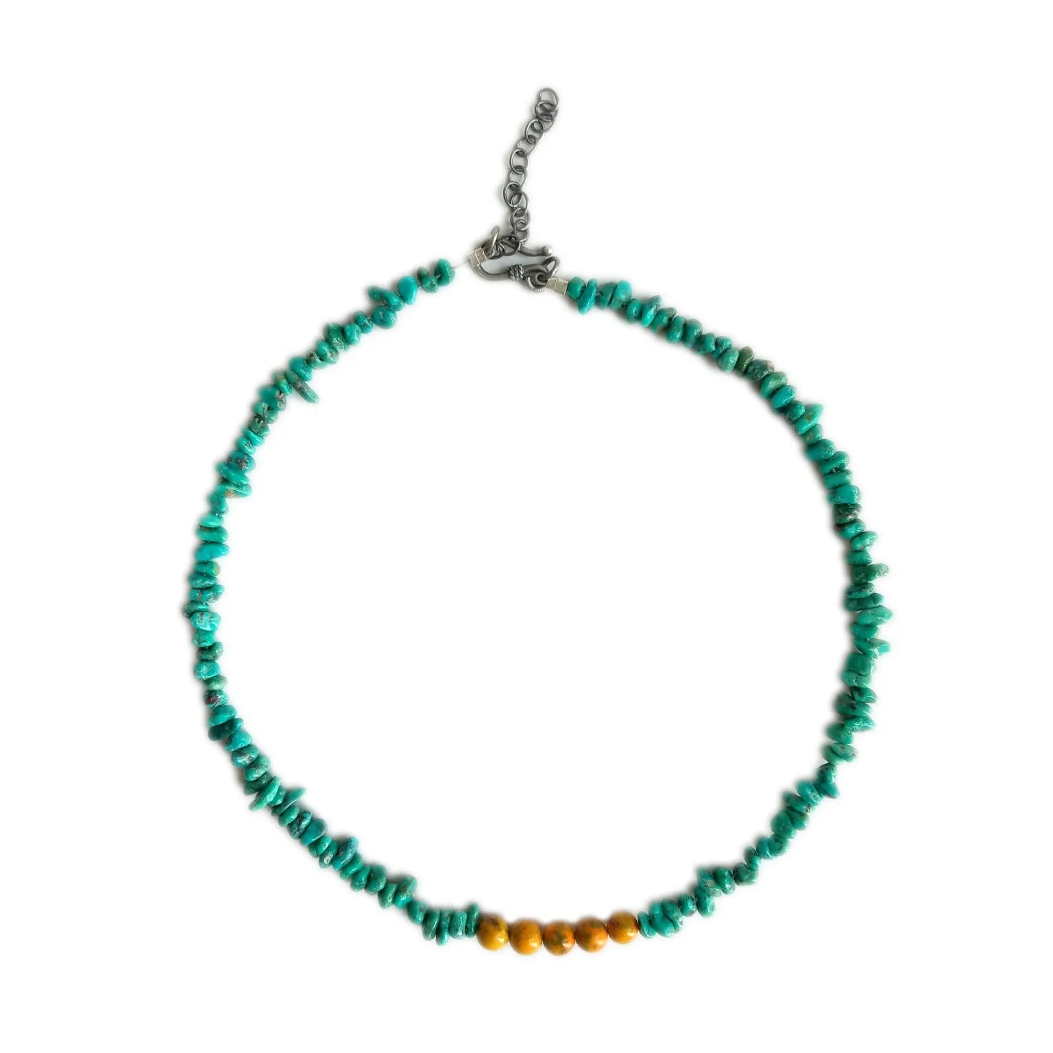Natural Bumblebee Beads and Turquoise Smooth Beads 16inch Necklace For Gift