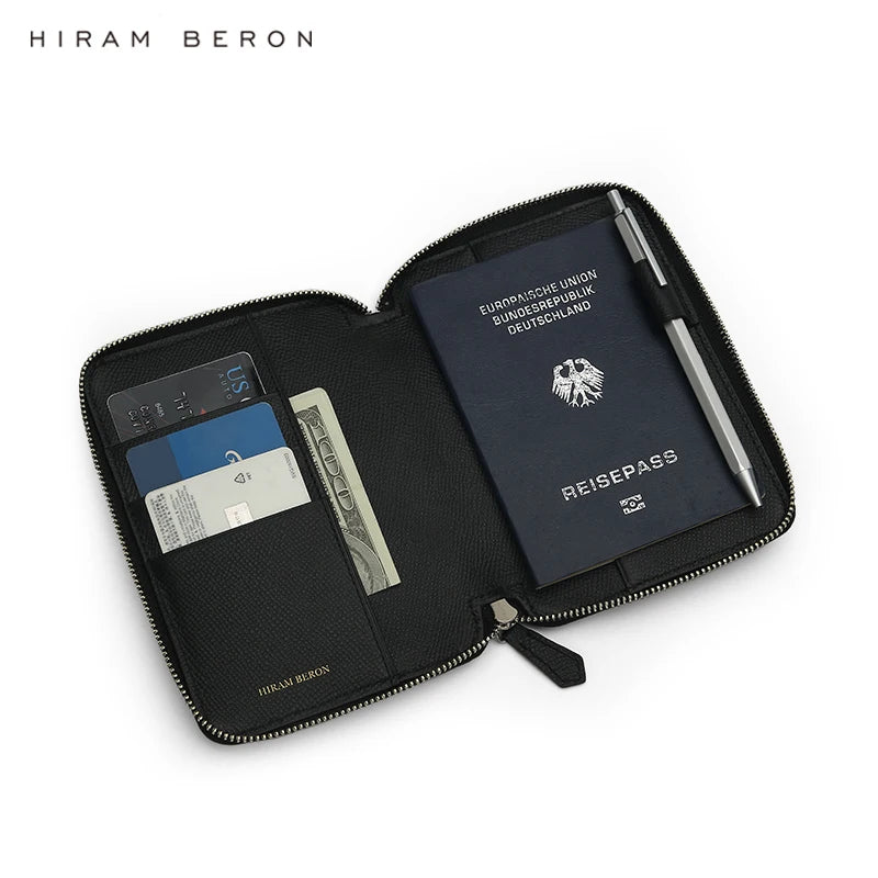 2025 NEW PRODUCT ITALIAN LEATHER RFID BLOCKING PASSPORT COVER CARD HOLDER ZIPPER TRAVELWALLET CASE OEM WHOLESALE DROPSHIP