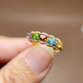 Good Price Afghan 925 Sterling Silver 18k Gold Plating Non-Tarnish Waterproof Natural Gemstone Wedding Classic Engagement Trendy
