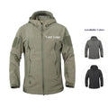 Custom logo Men's Tactical SoftshellJacket Hooded Fleece Lined Water Resistant Winter Hiking Jackets Mens Softshell Jacket