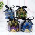 Eid Mubarak Paper Hexagon Candy Chocolate Packaging Box Ribbon Gift Boxes for Muslim Ramadan Party Decor