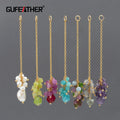 MA89  2pcs/lotjewelry Accessoriesnickel Free18k Gold Platedcoppernatual Stonediy Pendantjewelry Makingearring Chain