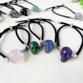 Wholesale Natural Mixed Crystal Skulls Bangle Quartz Crystal Skulls Bracelets
