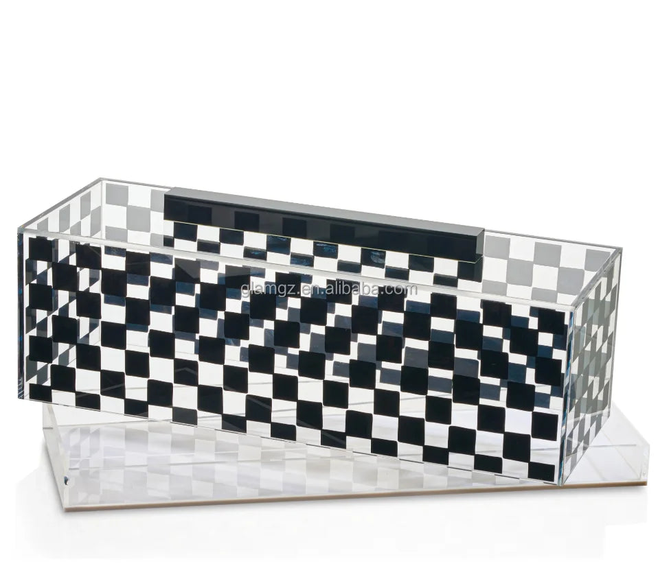 Rectangular Luxury Base Cookies Display Onyx Jewish Gift Acrylic Cake Dome