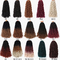 18 Inch 24strands Goddess Faux Locs Crochet Hair Gypsy Loc Hair Extension Wavy Curly Crochet Braid Hair