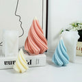 Wholesale Decoration Drop Glue Pendant Mold Abstract Art Striped Candle Soap Silicone Mold Conical Irregular Wax Mold