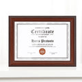 Aibo Ab049 Modern Dark Wood Color Eco-Friendly Customized Logo Durable PS Tabletop Graduation Business License A4 Certificate