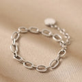 Rainbowking Custom Simple Blank Minimalist Chain Charm Bracelet Trendy 7 Day Women Sterling Silver Sieraden Armband