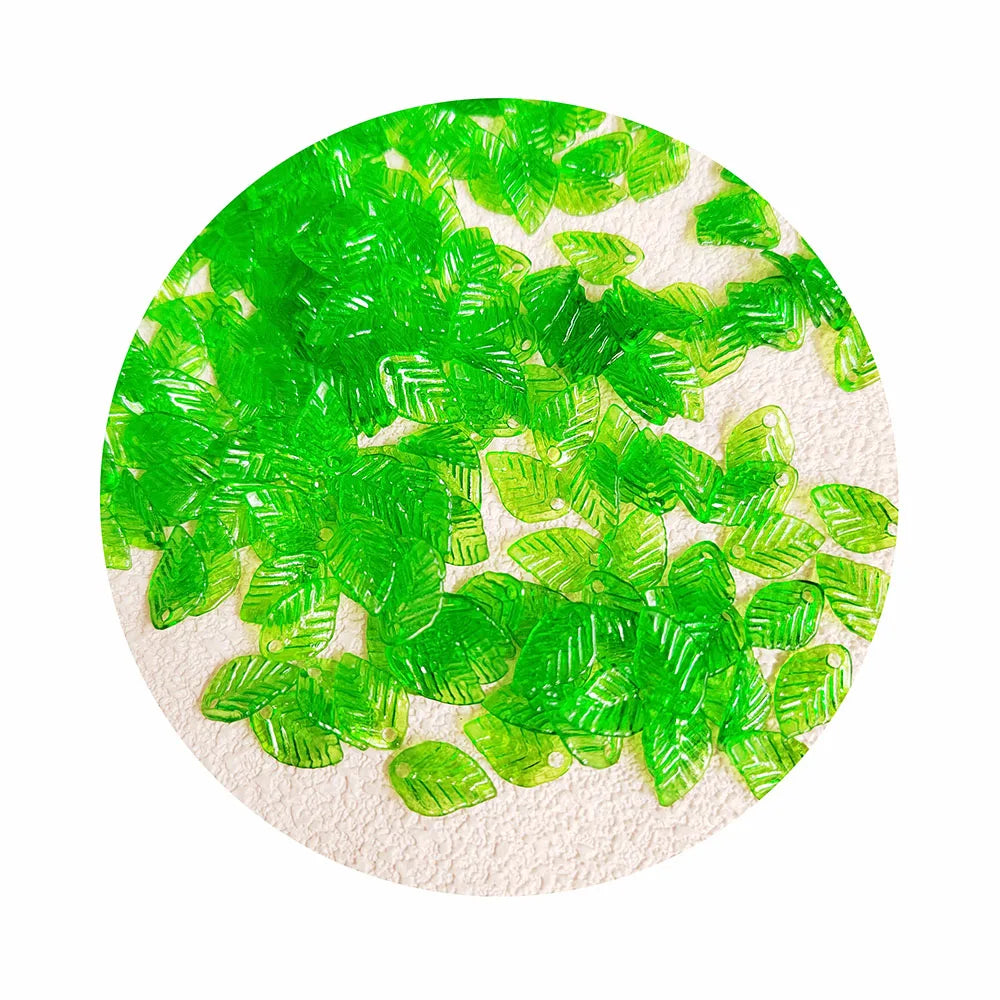 Trending Products Wholesale Acrylic Beads Jewelry Tools Green Leaf Cabochons Accessories DIY Acrylic Bead