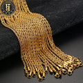 Factory Wholesale Price Fashion Hip Hop Jewelry Non Tarnish 3mm Gold Plated Stainless Steel Rope Chain Necklace for Men Women