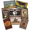 Pig Duck Fresh Eggs Milk Farm Decoration Vintage Tin Metal Sign