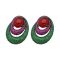 Handmade Sterling Silver Gem Elegant Jewelry Cubic Zirconia Micro Pave Luxury Earrings Women